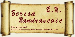 Beriša Mandrašević vizit kartica